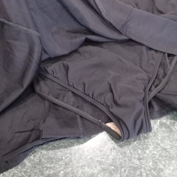 Roaman's Swimsuit Plus Size 3x 24W Gold and Black Attached Brief Full Coverage - Picture 2 of 12